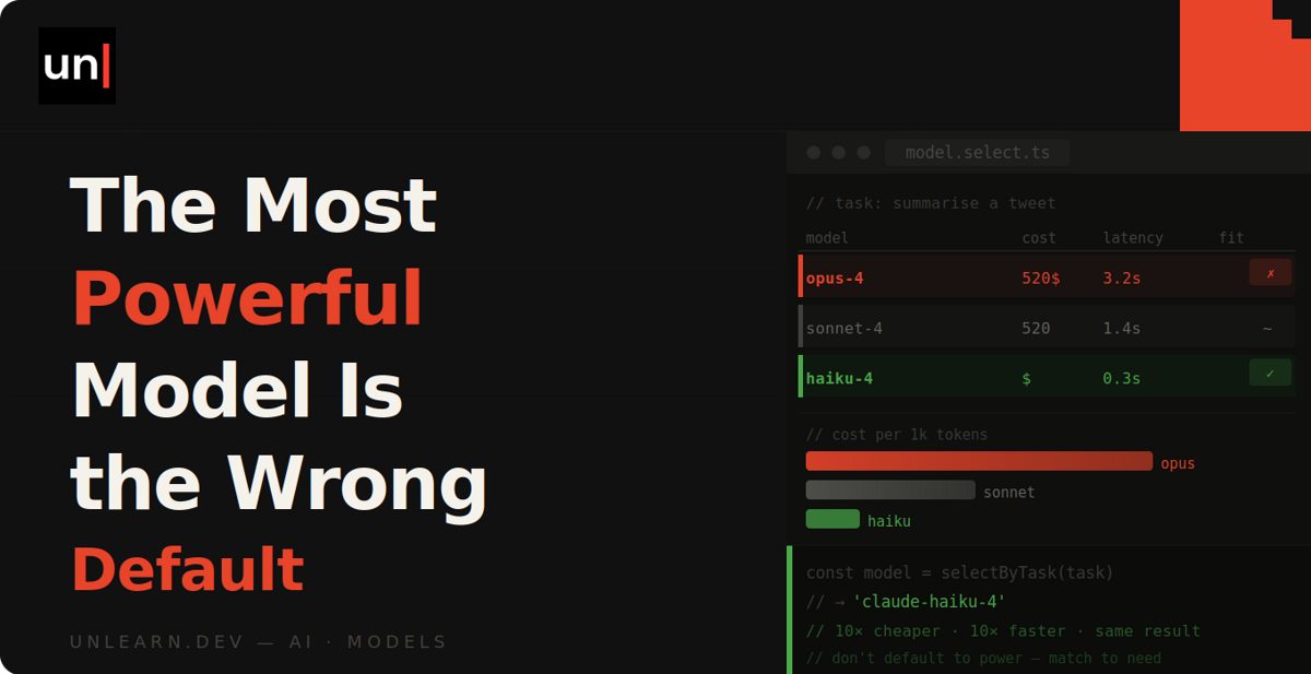 The Most Powerful Model Is the Wrong Default